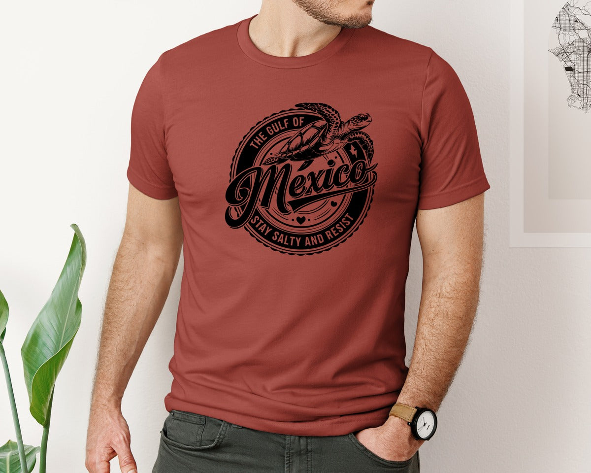 brand:Bella Canvas|color:Rust|Gulf Of Mexico Turtle Beach Graphic T-Shirt
