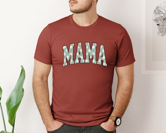 Floral Mama Daisy Spring Vibes Mom Life Graphic T-Shirt