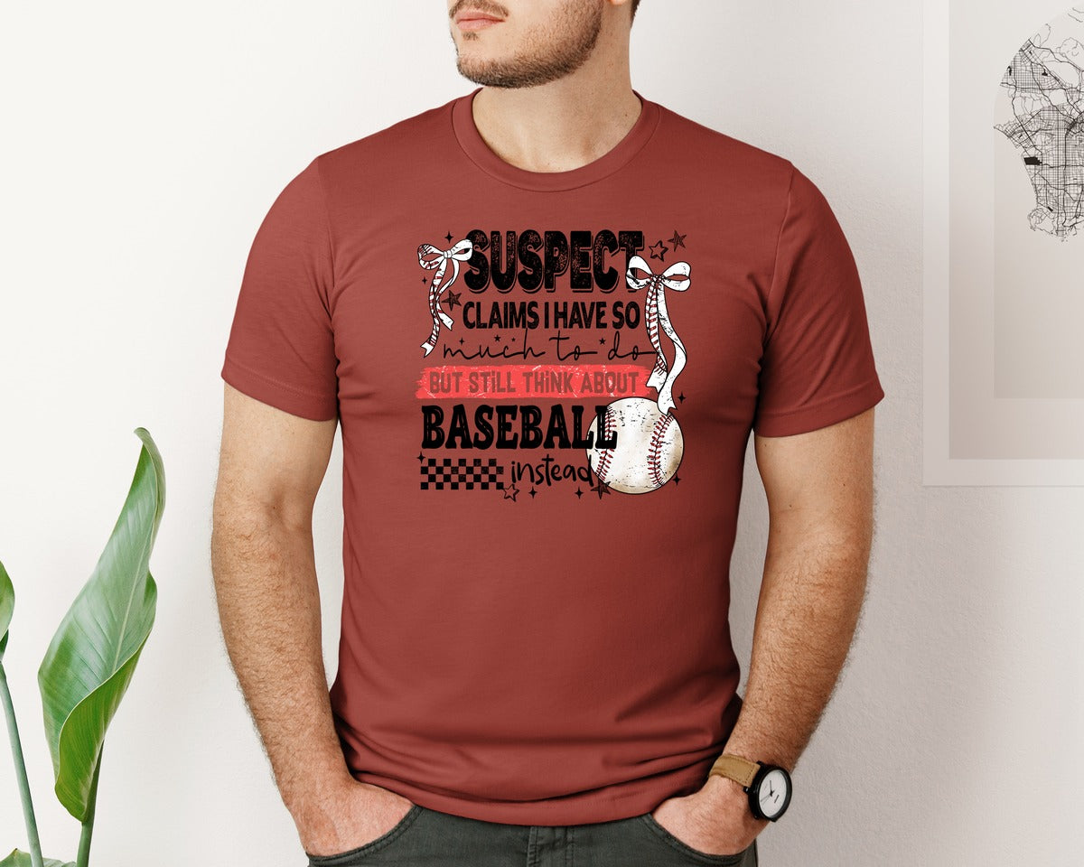 brand:Bella Canvas|color:Rust|Baseball Bow Mom Quote Retro Distressed Graphic T-Shirt