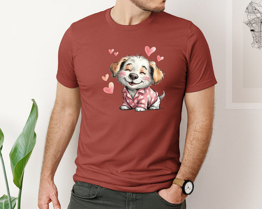 Cute Puppy In Pajamas Adorable Dog Graphic T-Shirt