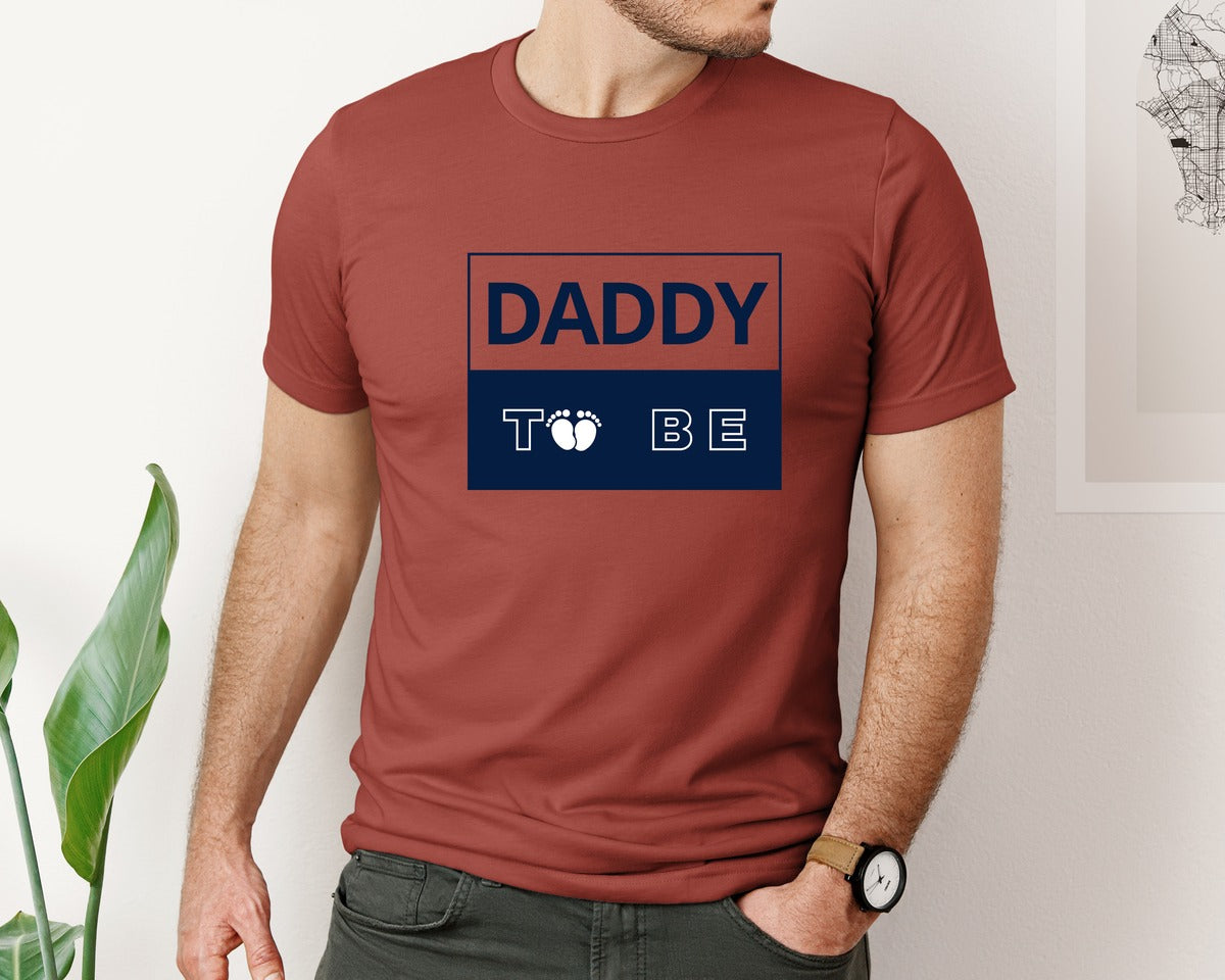 brand:Bella Canvas|color:Rust|Daddy To Be Pregnancy Announcement 2 Graphic T-Shirt