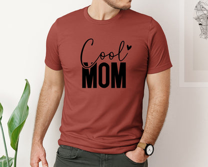 brand:Bella Canvas|color:Rust|Cool Mom Funny Mom Mama Graphic T-Shirt