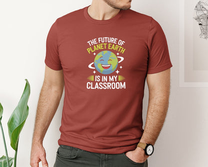 brand:Bella Canvas|color:Rust|The Future Of Planet Earth Is In My 3 Graphic T-Shirt