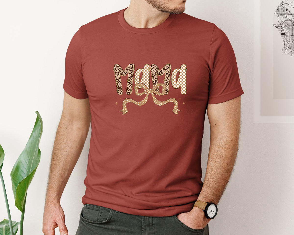 brand:Bella Canvas|color:Rust|Leopard Mama Mama Graphic T-Shirt