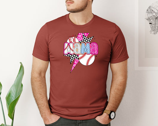 Baseball Mama Coquette Game Day Graphic T-Shirt