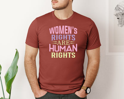 brand:Bella Canvas|color:Rust|Womens Rights Are Human Rights File 10 Graphic T-Shirt
