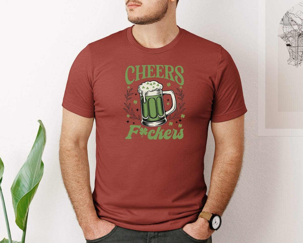 brand:Bella Canvas|color:Rust|St Patricks Day Cocktail Club Graphic T-Shirt