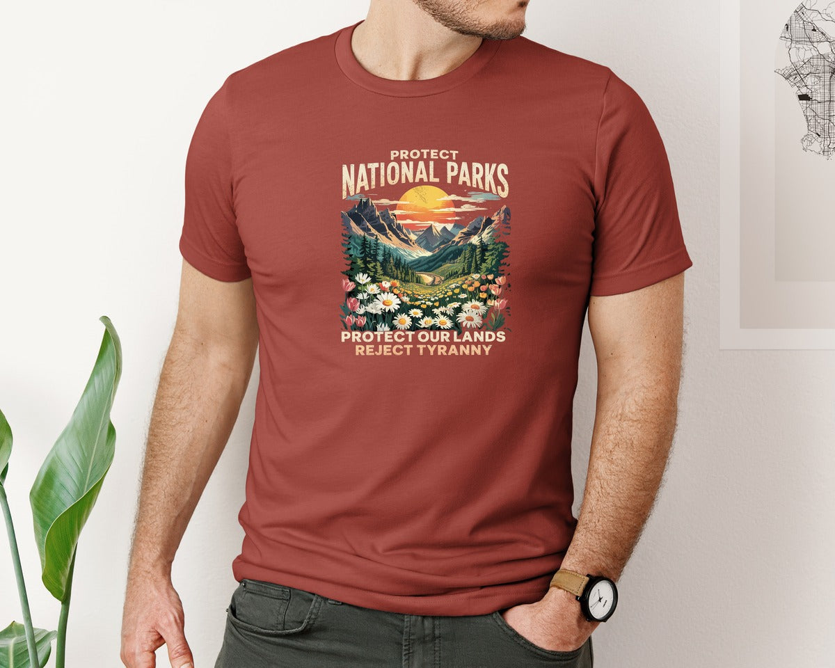 brand:Bella Canvas|color:Rust|Protect Our National Parks 2 Graphic T-Shirt