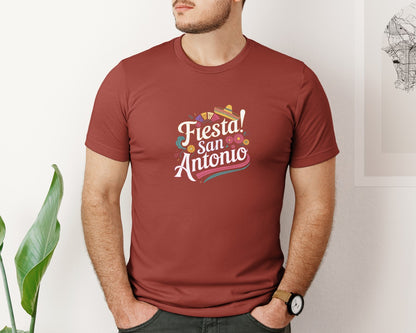 brand:Bella Canvas|color:Rust|Fiesta San Antonio Celebration T Shirt Graphic T-Shirt