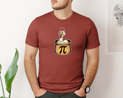 brand:Bella Canvas|color:Rust|Funny Chicken Pi Day T Shirt Design Graphic T-Shirt
