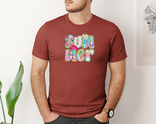 Preppy Summer Floral Summer Graphic T-Shirt