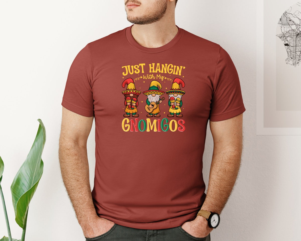 brand:Bella Canvas|color:Rust|Gnomigos Cinco De Mayo Tshirt Graphic T-Shirt