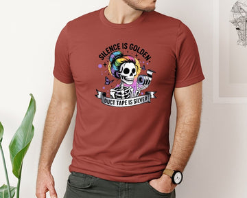 Rainbow Skeleton Funny Goth Quote Graphic T-Shirt