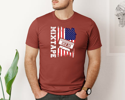 brand:Bella Canvas|color:Rust|Music Mixtape T Shirt Design Graphic T-Shirt