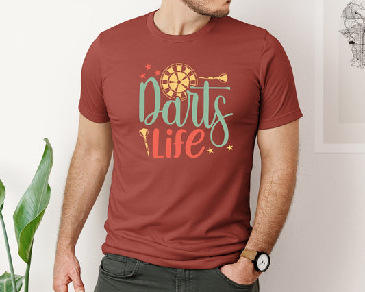 Darts Life Dartboard Quote Design 6 Graphic T-Shirt