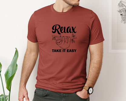 brand:Bella Canvas|color:Rust|Relax Take It Easy T Shirt Graphic T-Shirt