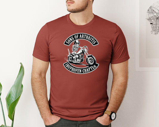 Sons Of Arthritis Skeleton Mortobike Graphic T-Shirt