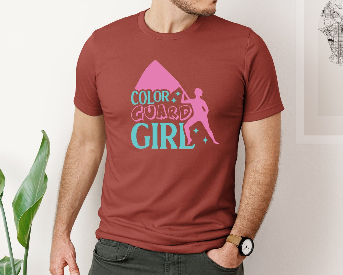 brand:Bella Canvas|color:Rust|Color Guard Girl Quote Design File 4 Graphic T-Shirt