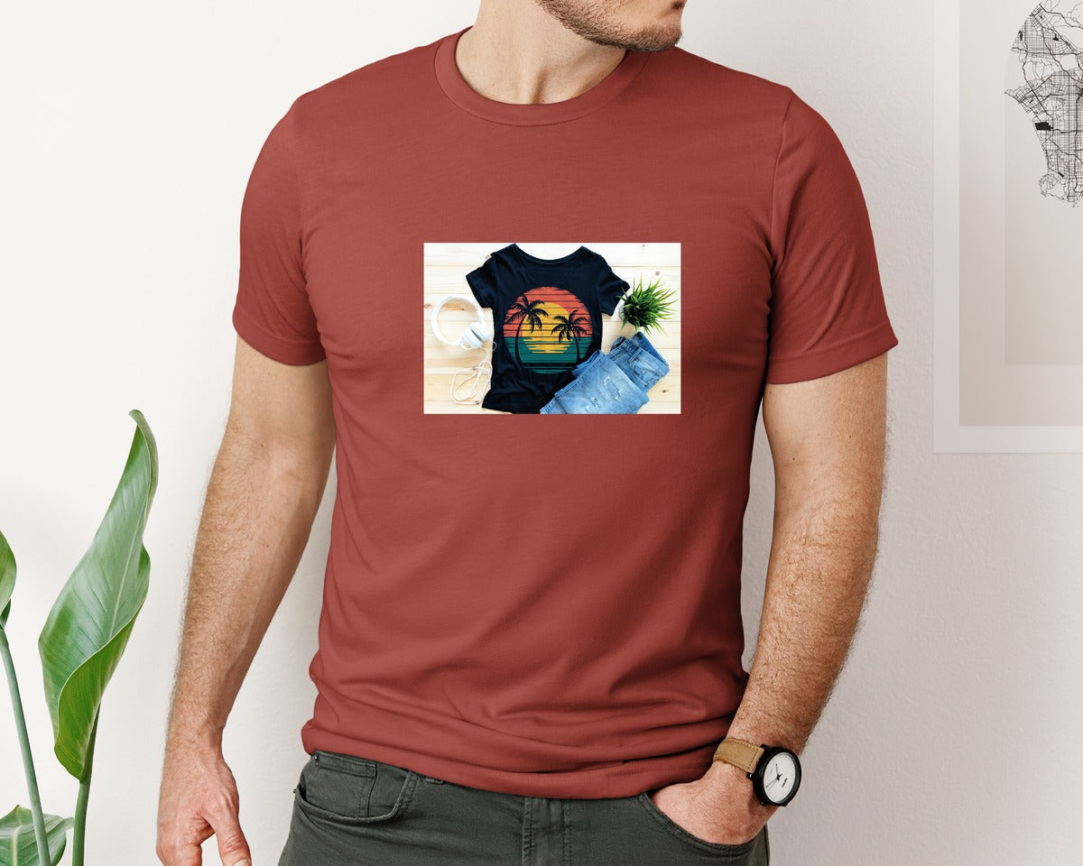 brand:Bella Canvas|color:Rust|Summer T Shirt 34 Graphic T-Shirt