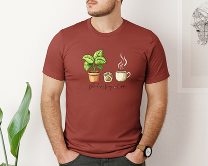 brand:Bella Canvas|color:Rust|Plant Dog Coffee Gardening T Shirt Graphic T-Shirt