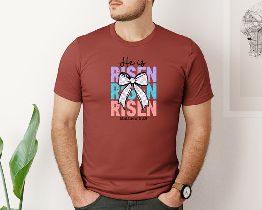 He Is Risen Preppy Easter Pngjesus Graphic T-Shirt