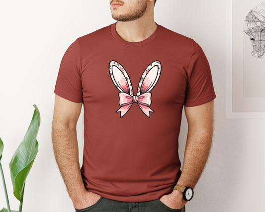 Floral Pink Toile Chinoiserie Bunny 3 Graphic T-Shirt