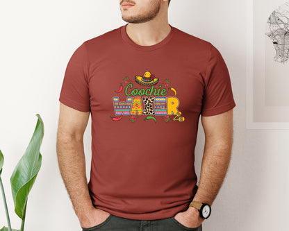 brand:Bella Canvas|color:Rust|Cinco De Mayo Coochie Waxer Mexico Graphic T-Shirt