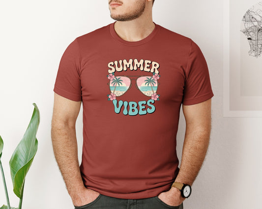 Summer Vibes Shirt Vacation Graphic T-Shirt