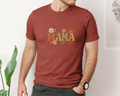 brand:Bella Canvas|color:Rust|Mama Mothers Day Mama 4 Graphic T-Shirt