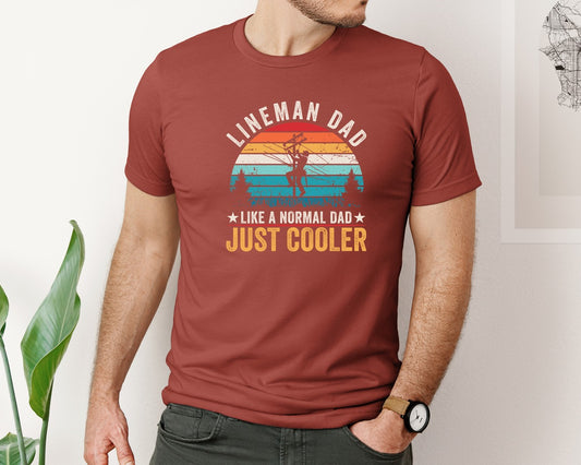 Lineman Dad Like A Normal Dad Just Coole 2 Graphic T-Shirt