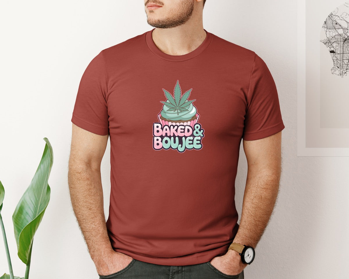 brand:Bella Canvas|color:Rust|Baked Boujee Funny 4 Graphic T-Shirt