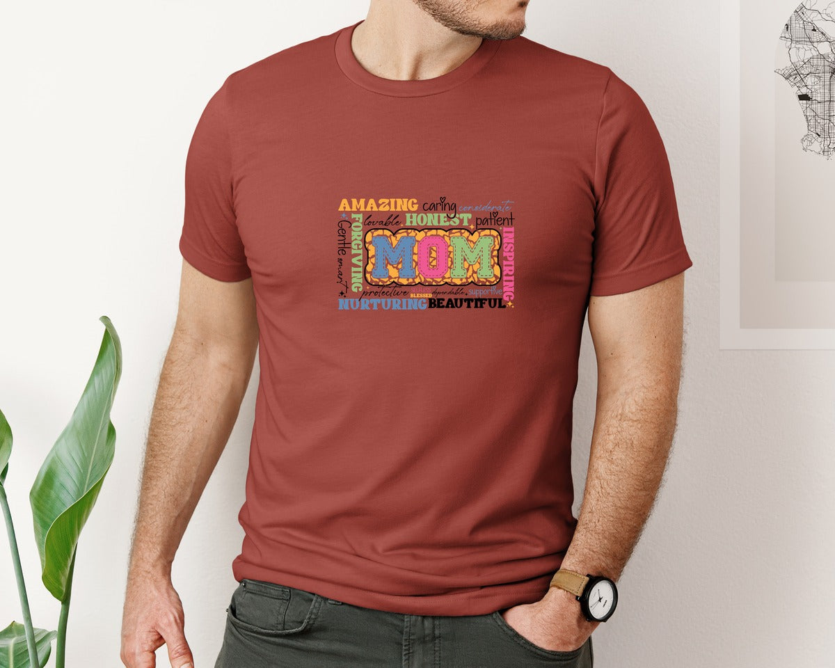 brand:Bella Canvas|color:Rust|Mom Life Happy Mothers Day T Shirt Graphic T-Shirt