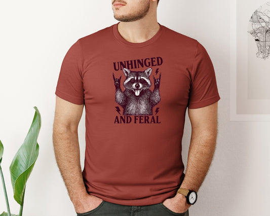 Unhinged And Feral Raccoon Raccoon Graphic T-Shirt