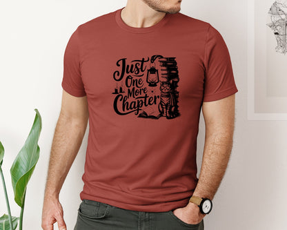 brand:Bella Canvas|color:Rust|Just One More Chapter T Shirt Design Graphic T-Shirt