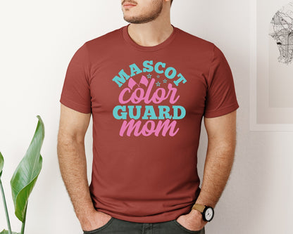 brand:Bella Canvas|color:Rust|Mascot Color Guard Mom Quote Design 6 Graphic T-Shirt
