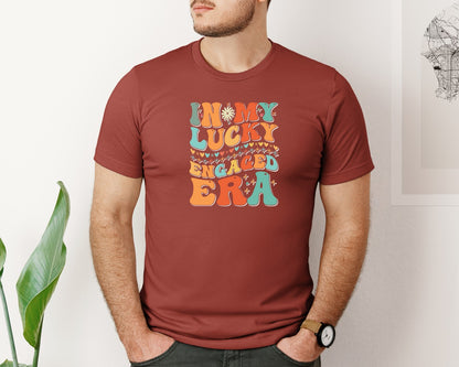 brand:Bella Canvas|color:Rust|In My Lucky Engaged Era 2 Graphic T-Shirt