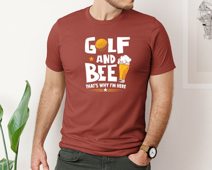 brand:Bella Canvas|color:Rust|Funny Golf Beer Lover T Shirt Desin Graphic T-Shirt
