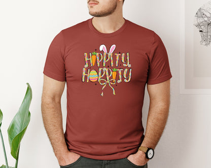 brand:Bella Canvas|color:Rust|Hippity Hoppity Easter 2 Graphic T-Shirt