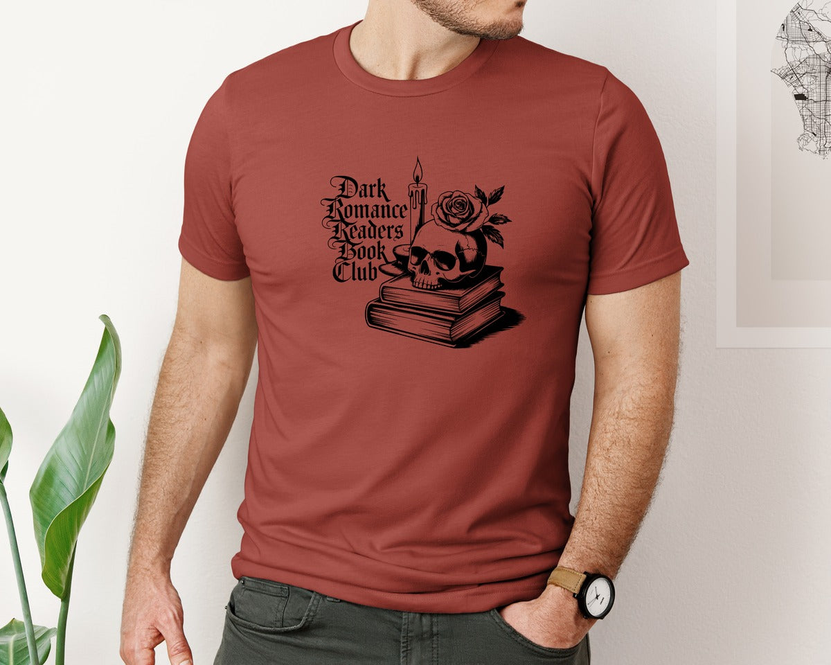 brand:Bella Canvas|color:Rust|Dark Romance Readers Book Club T Shi Graphic T-Shirt