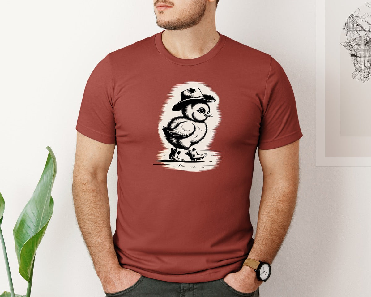 brand:Bella Canvas|color:Rust|Cute Cowboy Chick T Shirt Design Graphic T-Shirt