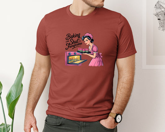 Bake It Happen Funny Baking Graphic T-Shirt