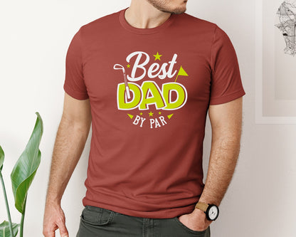 brand:Bella Canvas|color:Rust|Best Dad By Par Golf Quote Design 6 Graphic T-Shirt