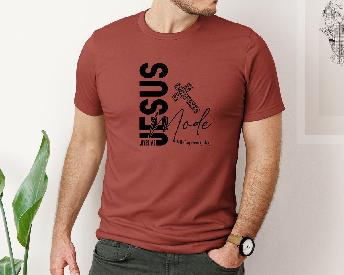 brand:Bella Canvas|color:Rust|Jesus Loves Me Love Like Jesus Graphic T-Shirt