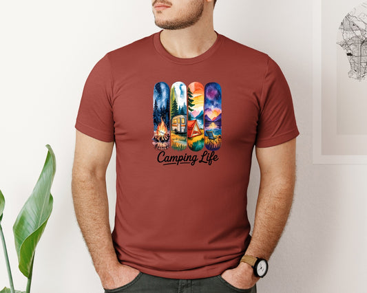 Camping Life Campfire Graphic T-Shirt