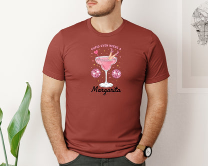 brand:Bella Canvas|color:Rust|Pink Cocktail Graphic With Disco Balls Graphic T-Shirt