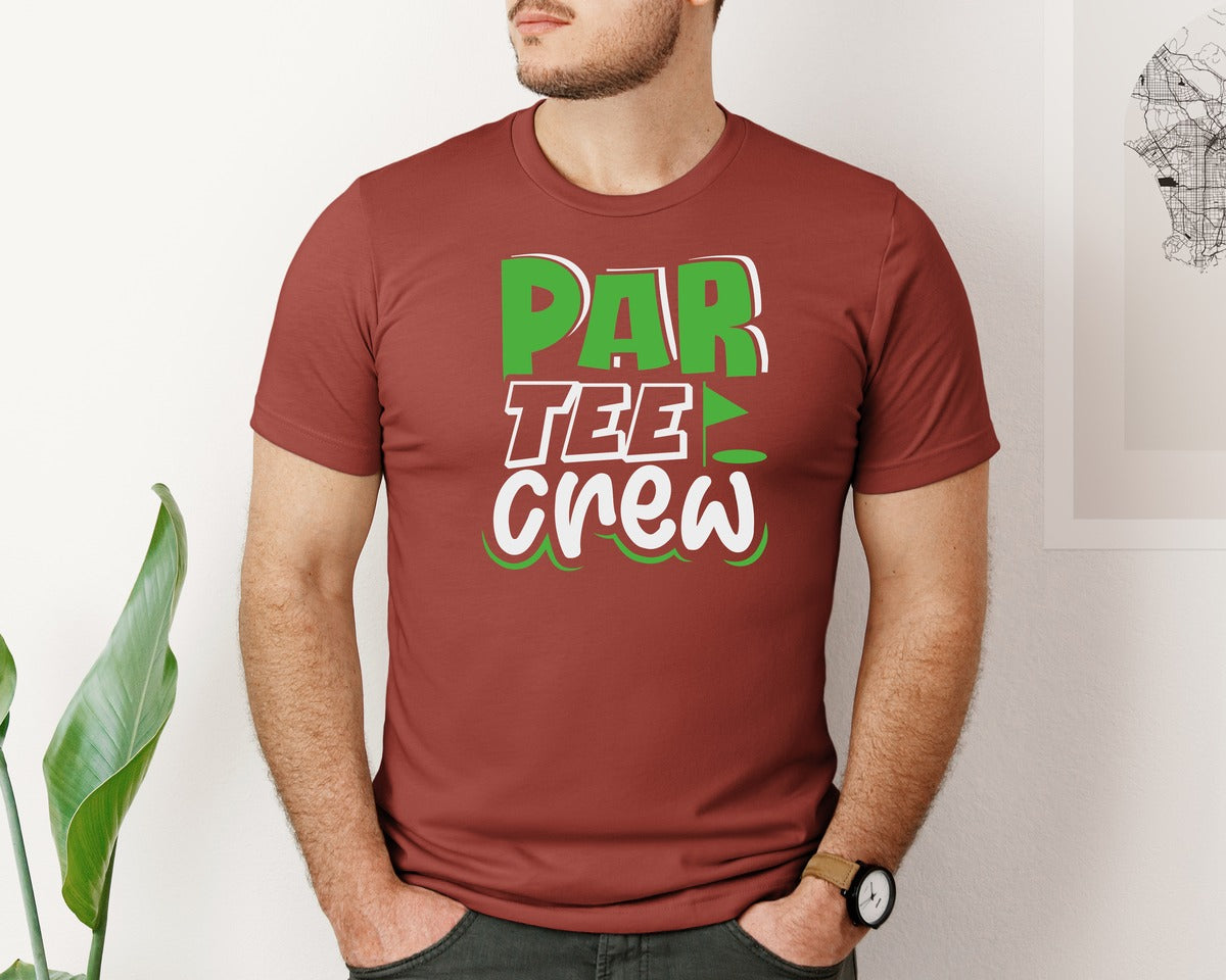 brand:Bella Canvas|color:Rust|Par Tee Crew Golf Quote Design 3 Graphic T-Shirt