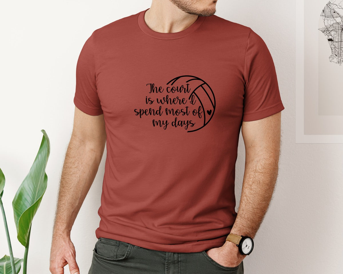 brand:Bella Canvas|color:Rust|Volleyball Mom 24 Graphic T-Shirt
