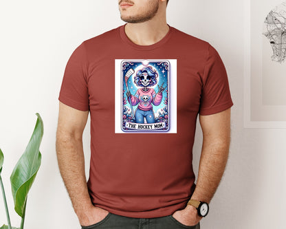 brand:Bella Canvas|color:Rust|The Hockey Mom Tarot Card 3 Graphic T-Shirt