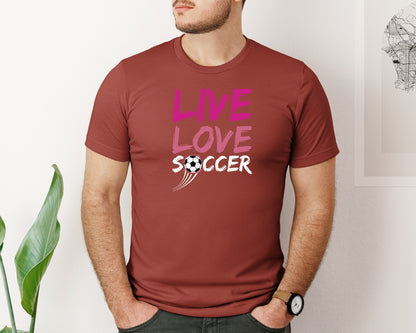 brand:Bella Canvas|color:Rust|Threadrock Little Soccer T Shirt Graphic T-Shirt