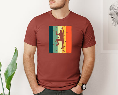 brand:Bella Canvas|color:Rust|Bouldering Design Climbing Graphic T-Shirt